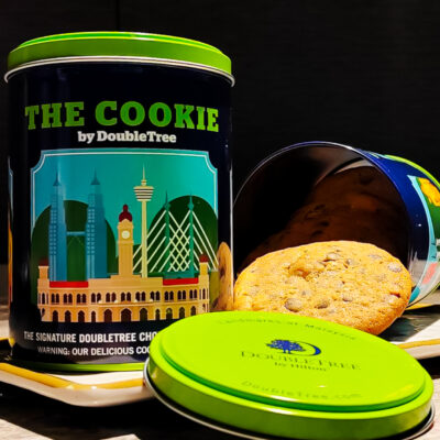 DoubleTree Cookies in a tin