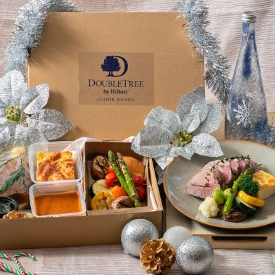 christmas gift box, turkey breast, takeaway set, vegetables