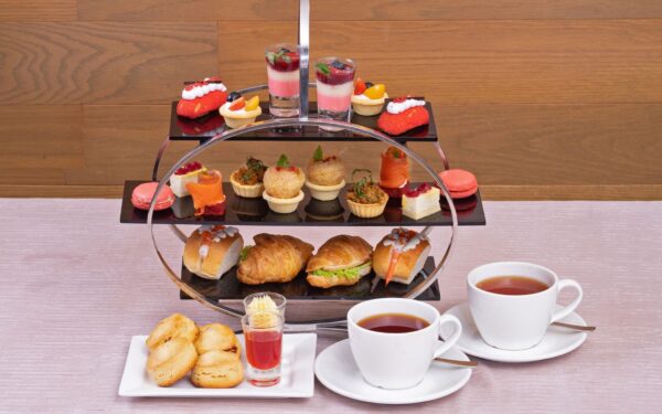 high tea set march with scones and tea sets