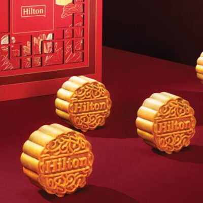 Hilton 2023 Traditional baked mooncakes.