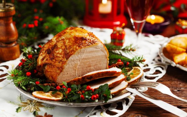 turkey breast, slice, festive