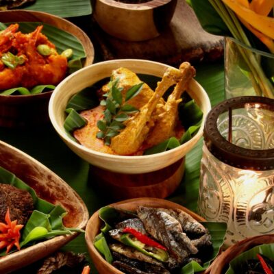 raya buffet dinner featuring assorted of malay dishes
