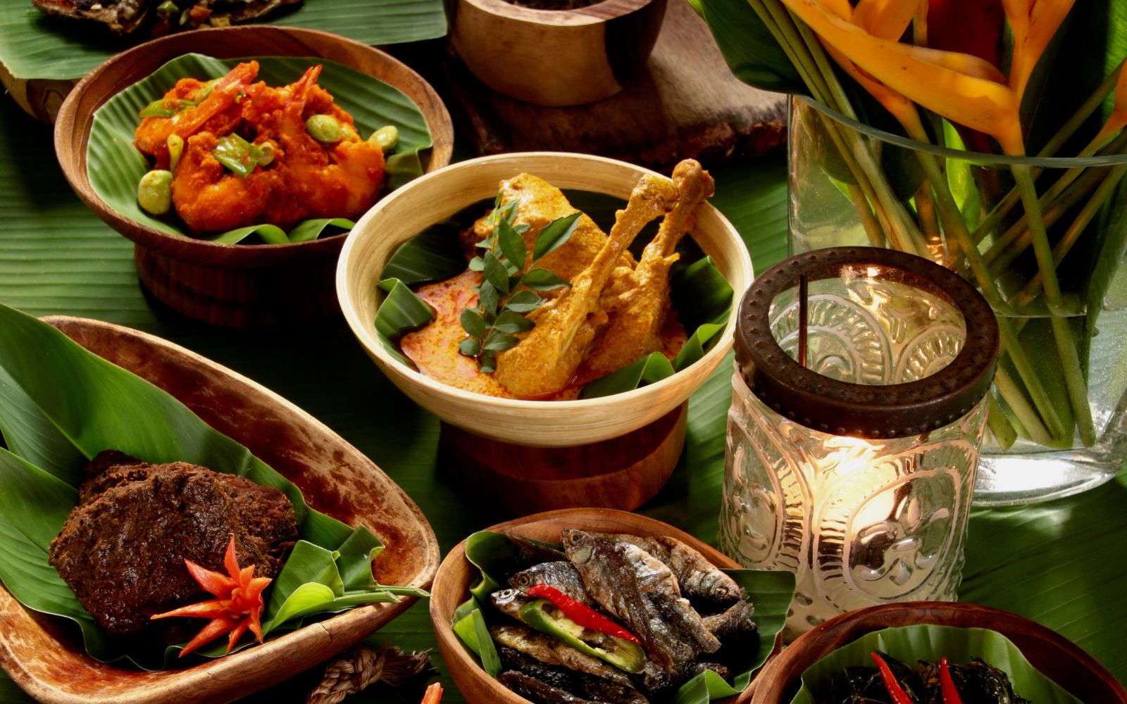 raya buffet dinner featuring assorted of malay dishes