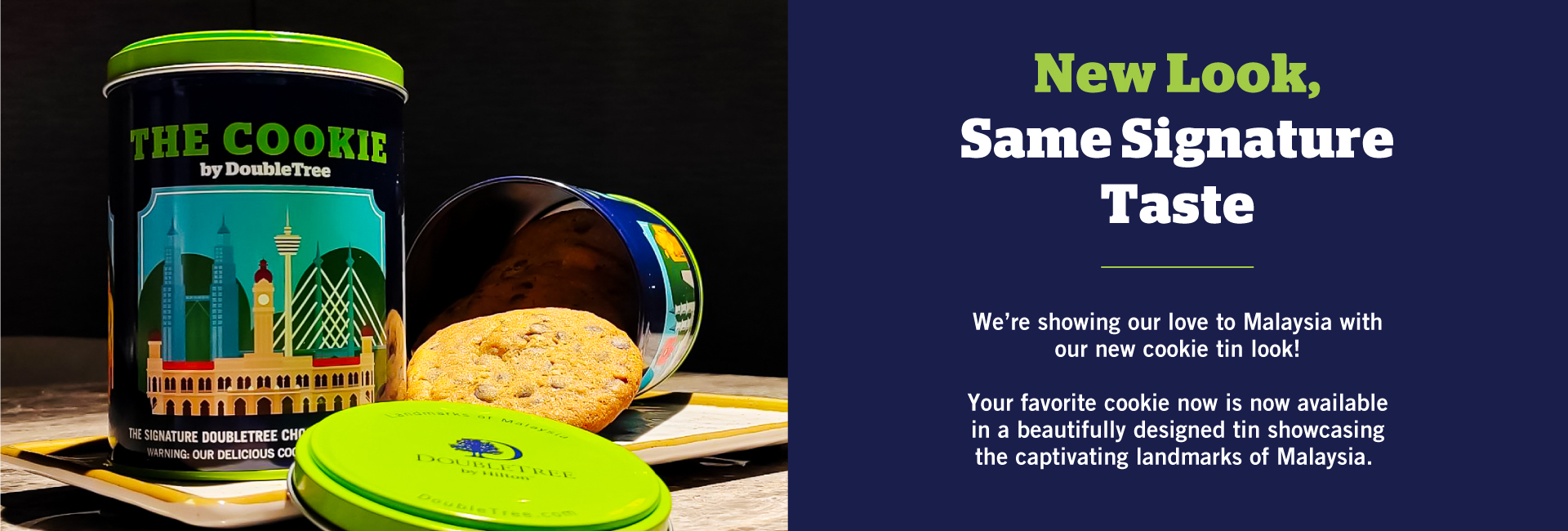 doubletree cookie tin with new design