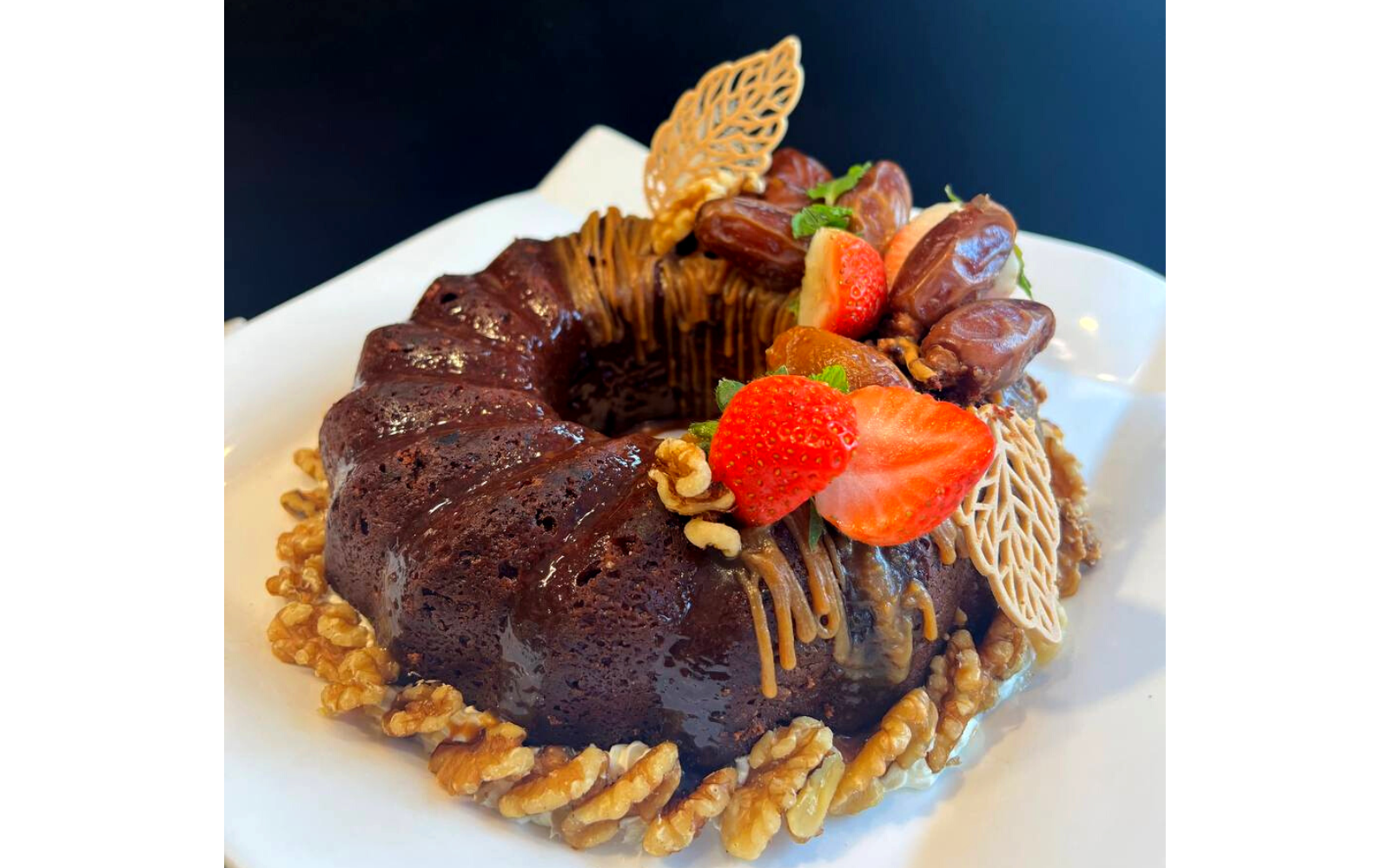 Divinely moist cake infused with the rich, robust flavor of premium Ajwa dates imported straight from the heart of the Middle East, topped with our secret recipe of indulgent, homemade salted caramel. Sticky Date Cake with Salted Caramel