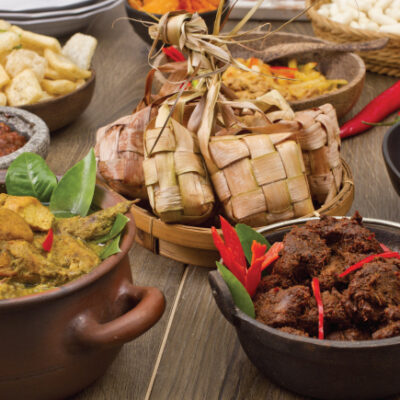 raya buffet with a variety of malay cuisines