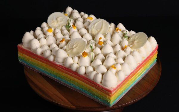 Rainbow cheesecake cake