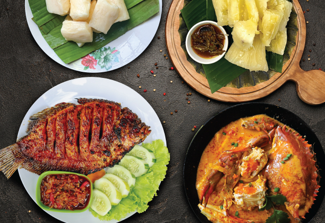 A variety of authentic Malaysian cuisines