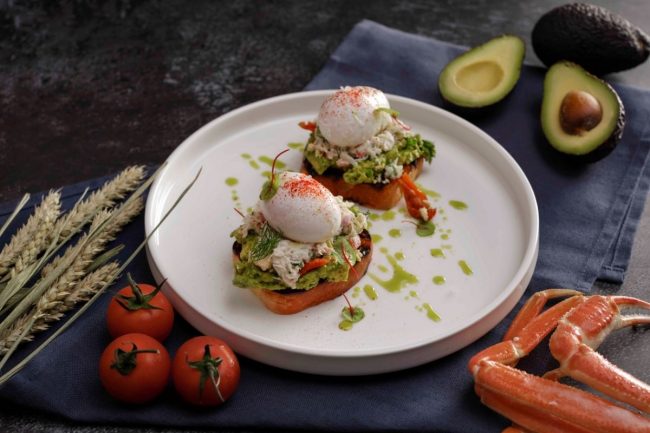 Avocado Crab Meat Toast