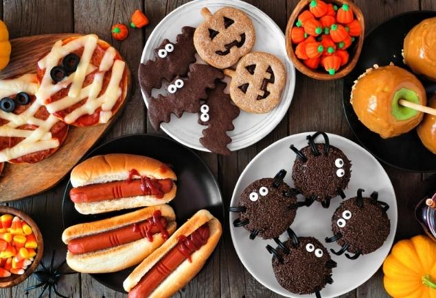 Halloween themed pastries and cookies for Halloween month.