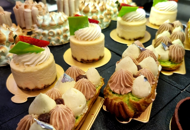 A variety of mini cakes.