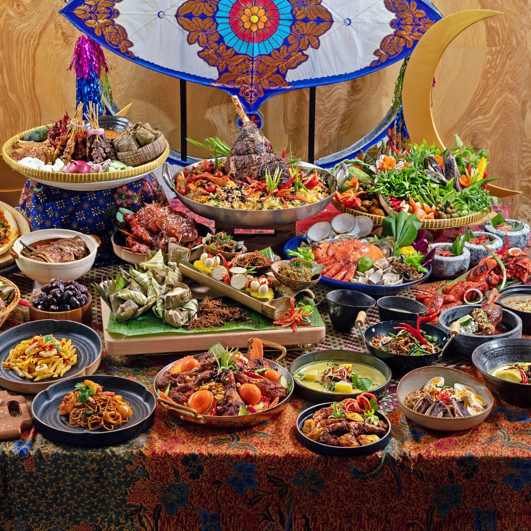A wide selection of Ramadan-themed buffet.