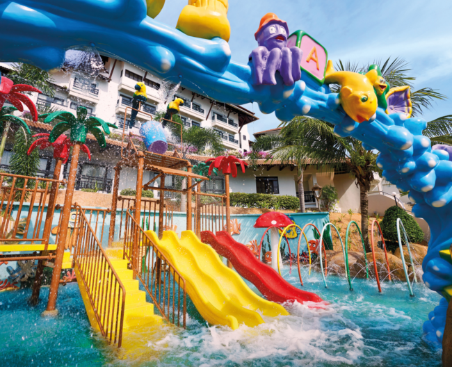 Splash pool, mini water park at DoubleTree by Hilton Damai Laut Resort